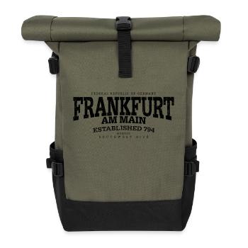 Frankfurt am Main (noir à l'ancienne Edt. '13) - Sac à dos roll top - olive/noir - Devant