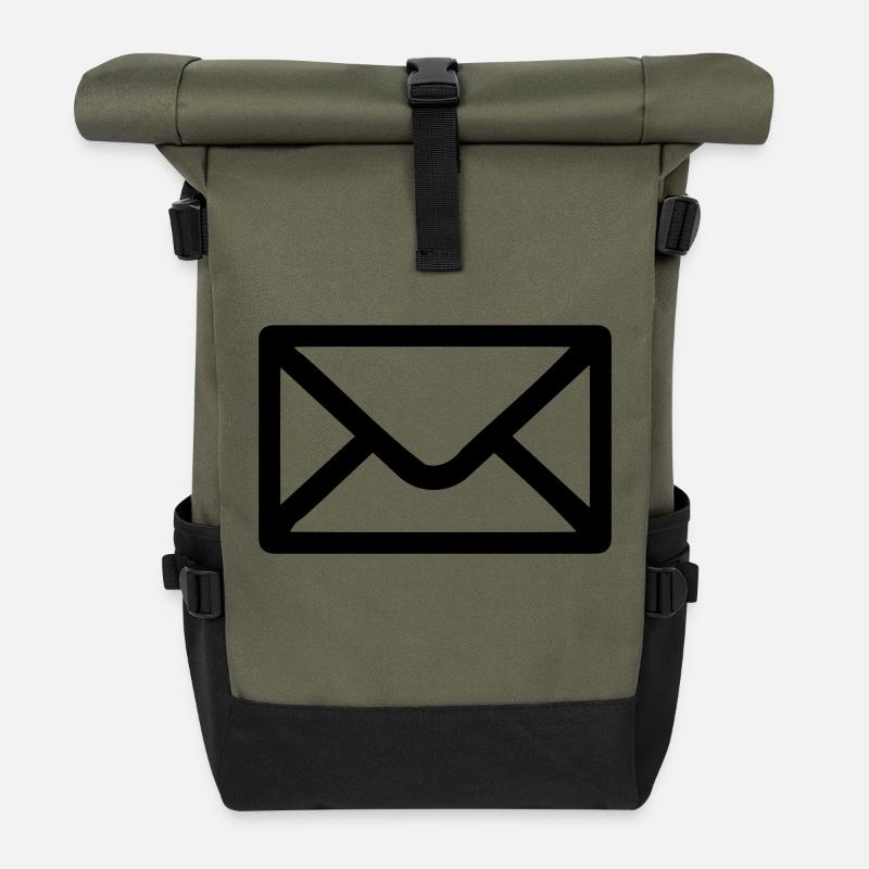 Brief Umschlag - Rolltop Rucksack - Olive/Schwarz