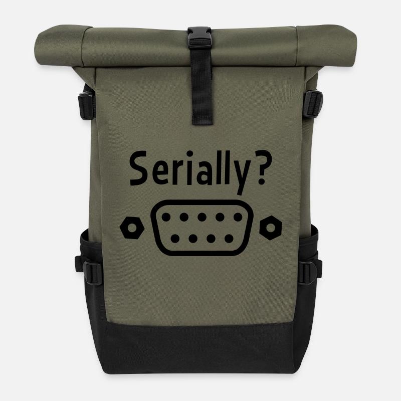 Serially? - Roll Top Backpack - olive/black