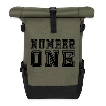 Number One - Rolltop Rucksack - Olive/Schwarz - Vorne