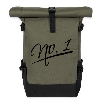 No. 1 - Roll Top Backpack - olive/black - Front