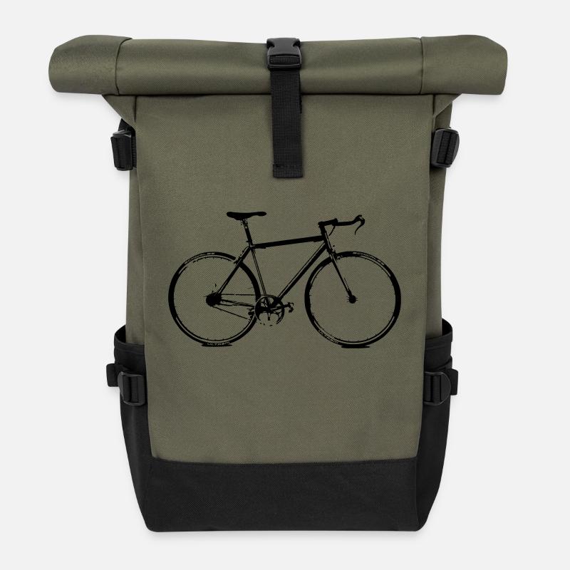 bike - Rolltop Rucksack - Olive/Schwarz
