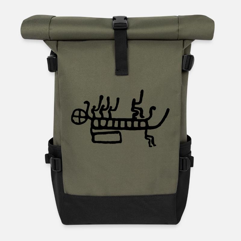 stoneageship - Rolltop Rucksack - Olive/Schwarz