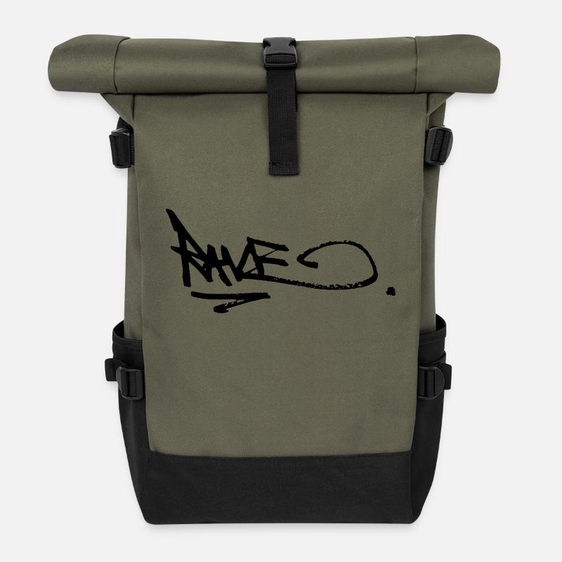 rzhw_tag2 - Rolltop Rucksack - Olive/Schwarz