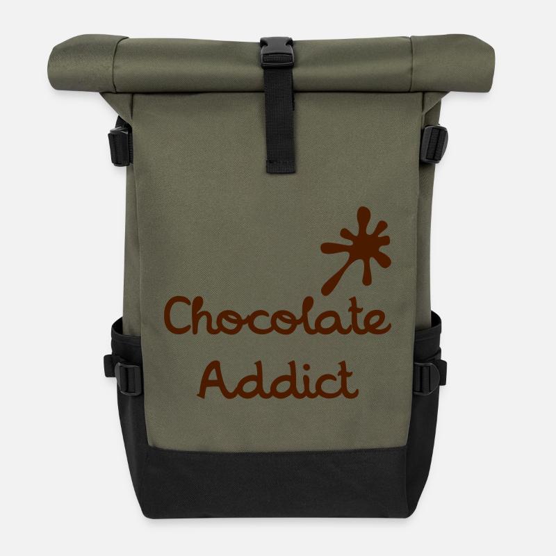 Chocolate Addict - Rolltop Rucksack - Olive/Schwarz