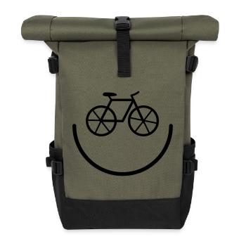 Fahrrad - Rolltop Rucksack - Olive/Schwarz - Vorne