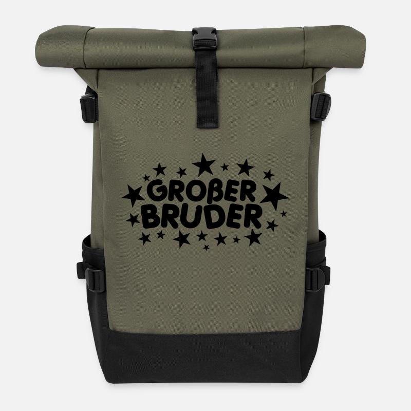 Großer Bruder - Rolltop Rucksack - Olive/Schwarz