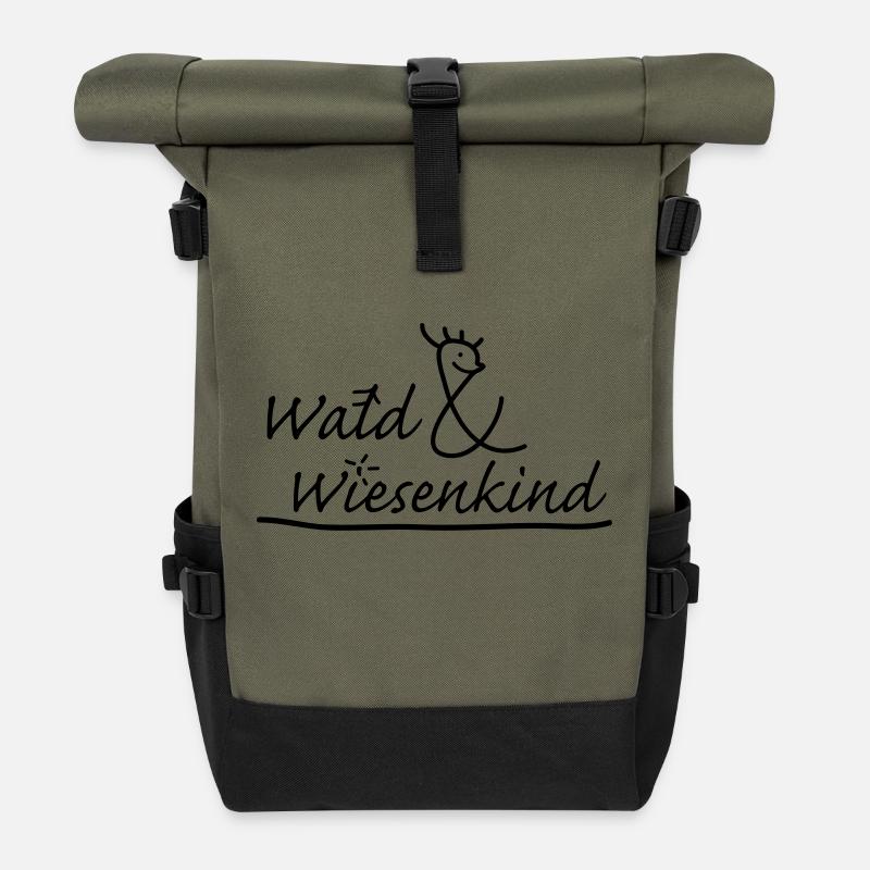 Wald&Wiesenkind - Rolltop Rucksack - Olive/Schwarz