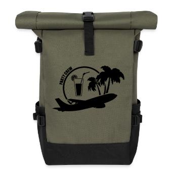 party_crew_001 - Rolltop Rucksack - Olive/Schwarz - Vorne