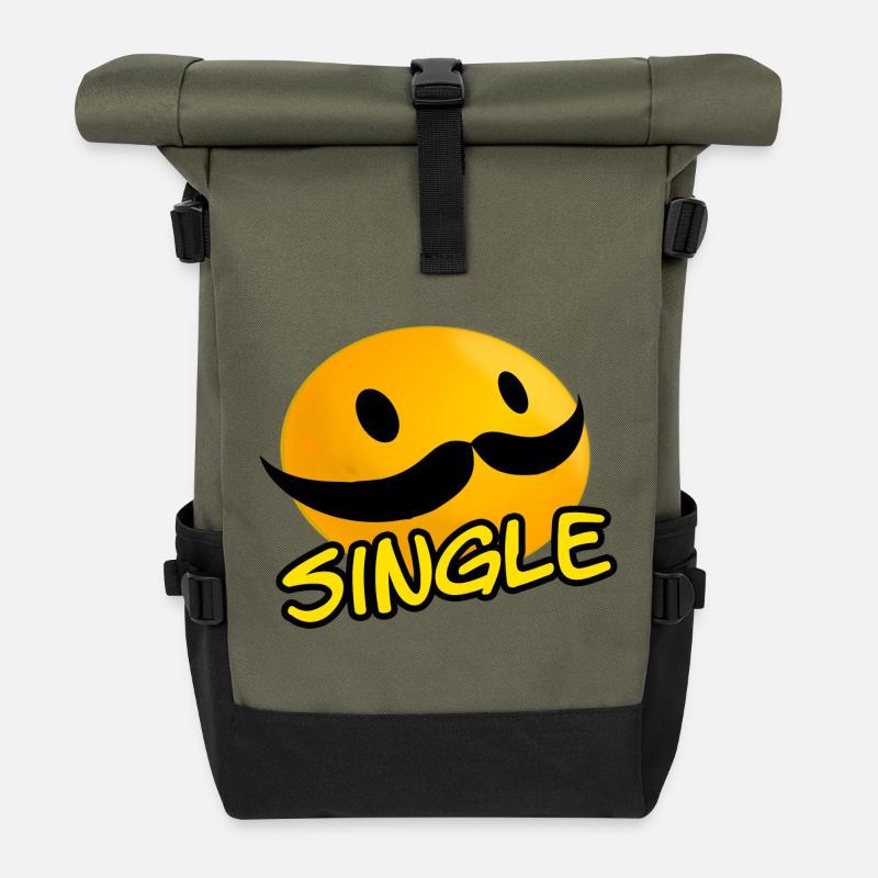 Single - Rolltop Rucksack - Olive/Schwarz