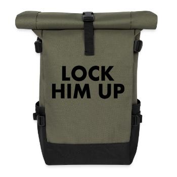 Lock him up - Rolltop Rucksack - Olive/Schwarz - Vorne