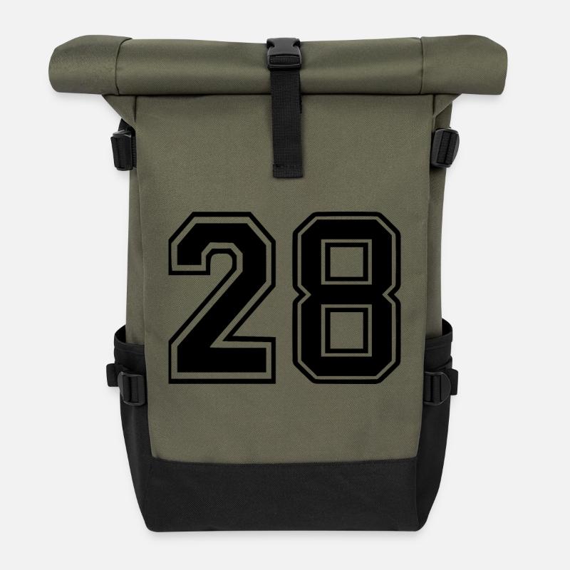 28 - Rolltop Rucksack - Olive/Schwarz