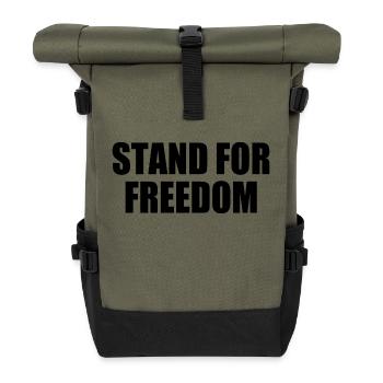 Stand for freedom - Roll Top Backpack - olive/black - Front