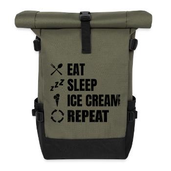 Amateurs de crème glacée - Sac à dos roll top - olive/noir - Devant