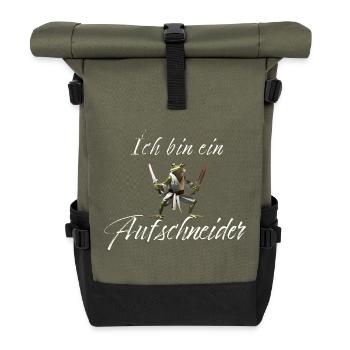 Je suis un fanfaron - Sac à dos roll top - olive/noir - Devant