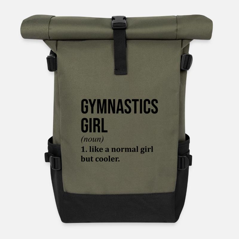 Gymnastik - Rolltop Rucksack - Olive/Schwarz