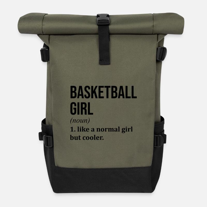 Basketball - Rolltop Rucksack - Olive/Schwarz