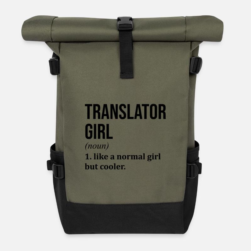 Translator - Roll Top Backpack - olive/black