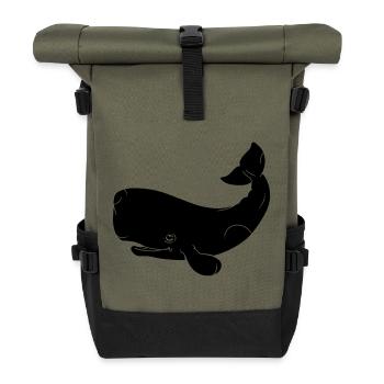 Whale - Roll Top Backpack - olive/black - Front