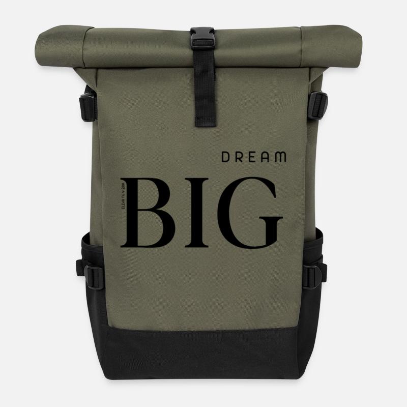 TRÄUMEN SIE GROSS⭐ - Rolltop Rucksack - Olive/Schwarz