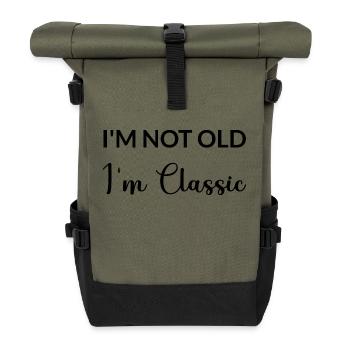 I'M NOT OLD I'M CLASSIC – Father's Day - Mother's Day - Roll Top Backpack - olive/black - Front