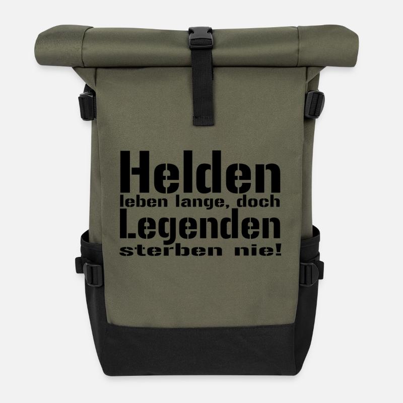heroes - Roll Top Backpack - olive/black