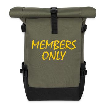 Members only - Rolltop Rucksack - Olive/Schwarz - Vorne