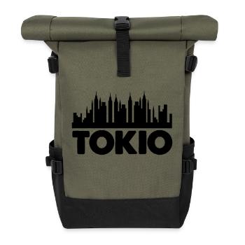 Tokio - Rolltop Rucksack - Olive/Schwarz - Vorne