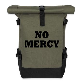 No mercy - Roll Top Backpack - olive/black - Front