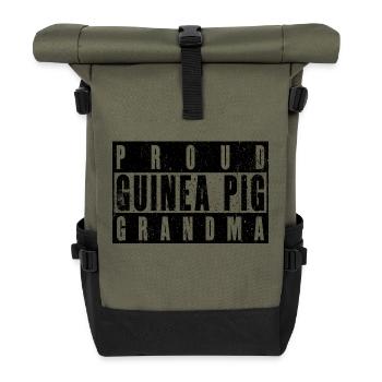 Guinea Pig Grandma - Proud Grandma - Roll Top Backpack - olive/black - Front