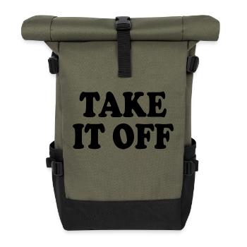 Take it off - Rolltop Rucksack - Olive/Schwarz - Vorne
