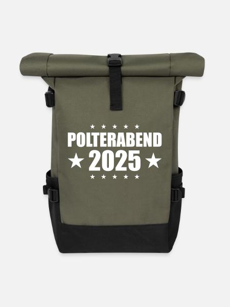 Polterabend 2025 - Rolltop Rucksack - Olive/Schwarz