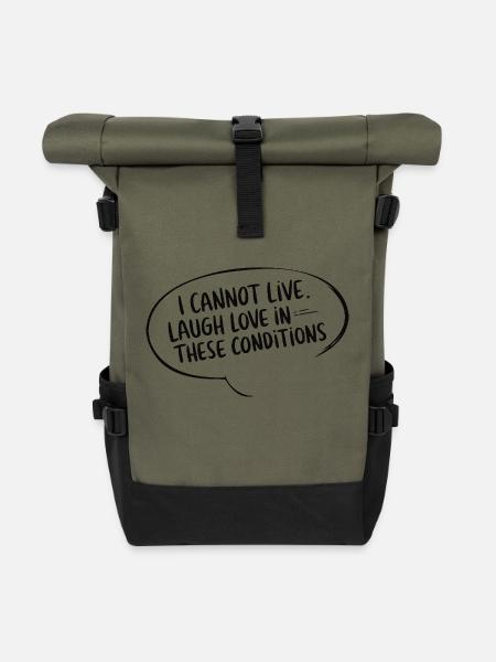 VIVRE - Sac à dos roll top - olive/noir