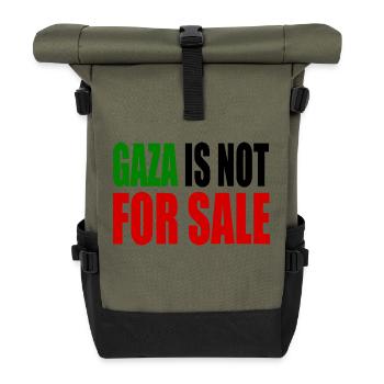 gaza is not for sale - Roll Top Backpack - olive/black - Front