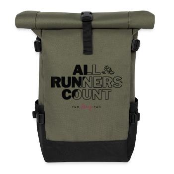 All Runners Count Gift For Runners - Roll Top Backpack - olive/black - Front