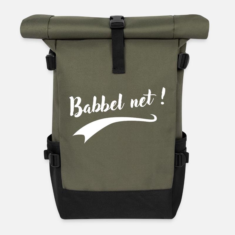 Babbel net - Rolltop Rucksack - Olive/Schwarz