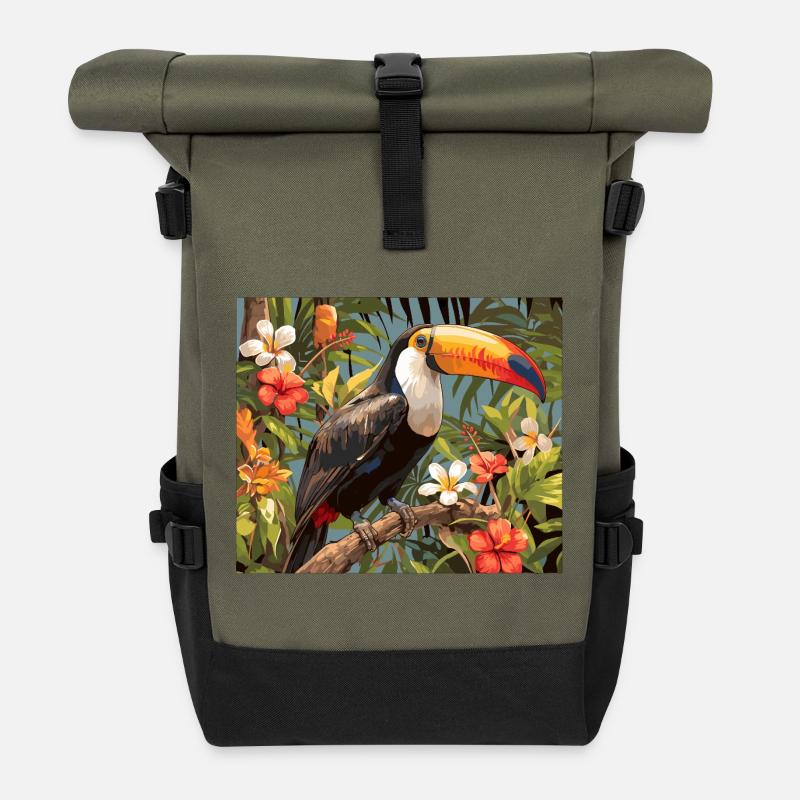 Tukane Tukan - Rolltop Rucksack - Olive/Schwarz
