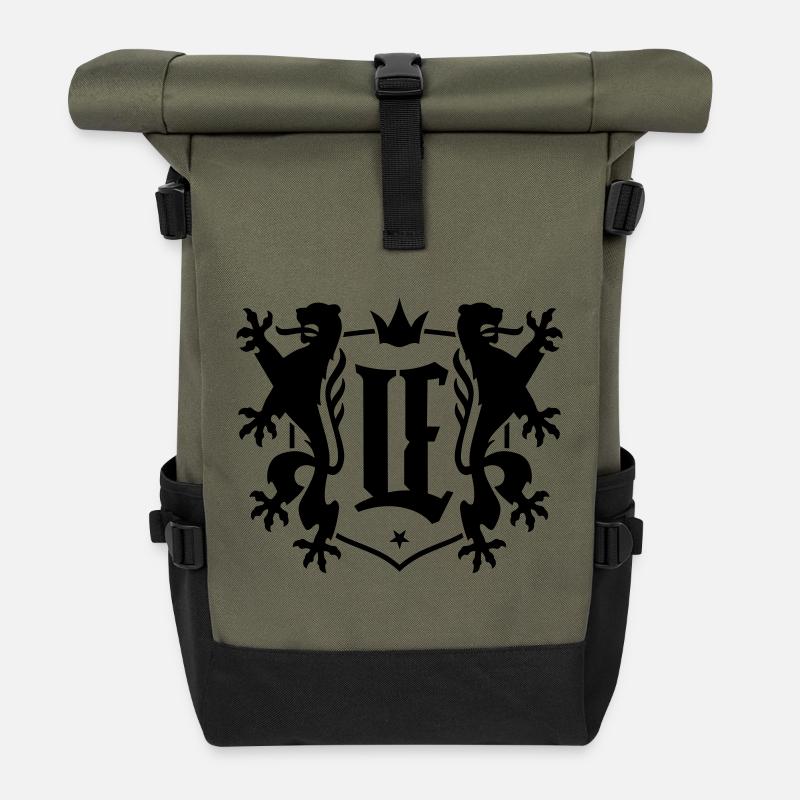 Leipzig LE City King Emblem - Rolltop Rucksack - Olive/Schwarz