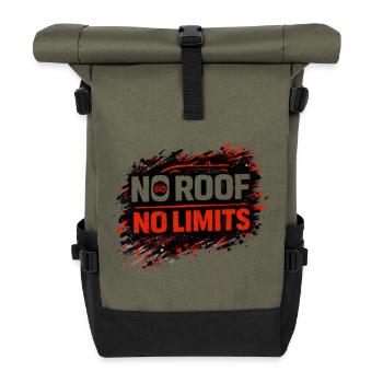 Pas de règles, pas de limites, version de la voiture décapotable - Sac à dos roll top - olive/noir - Devant