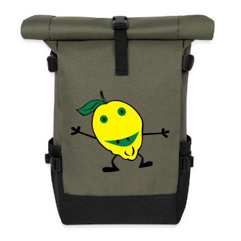Zitronen Mann - Rolltop Rucksack - Olive/Schwarz - Vorne