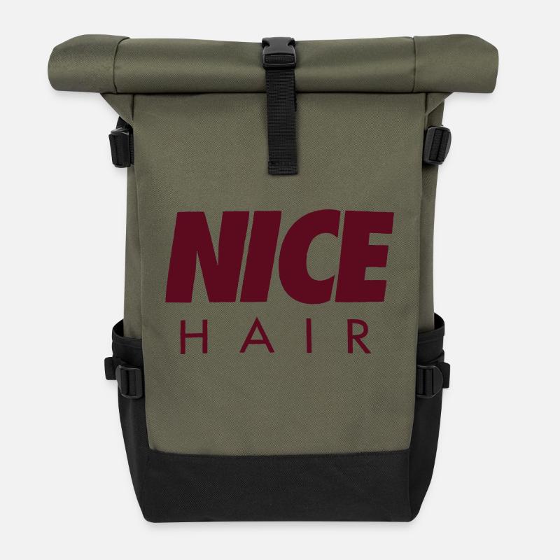 NICE Hair - Roll Top Backpack - olive/black