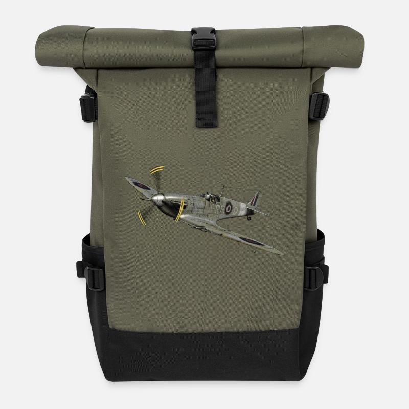 Spitfire - Roll Top Backpack - olive/black