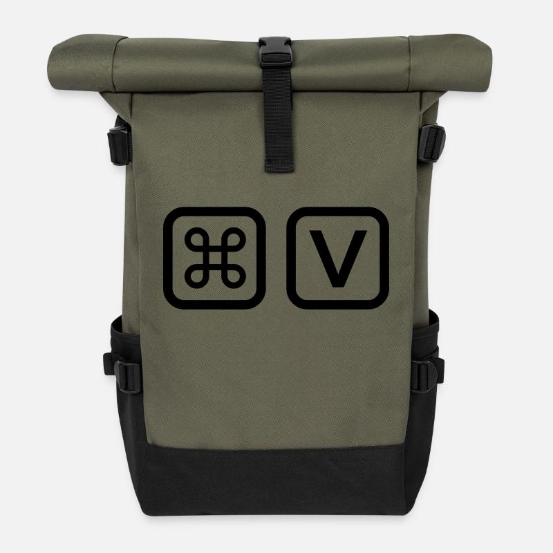Paste - Vater Sohn Shirt - Rolltop Rucksack - Olive/Schwarz