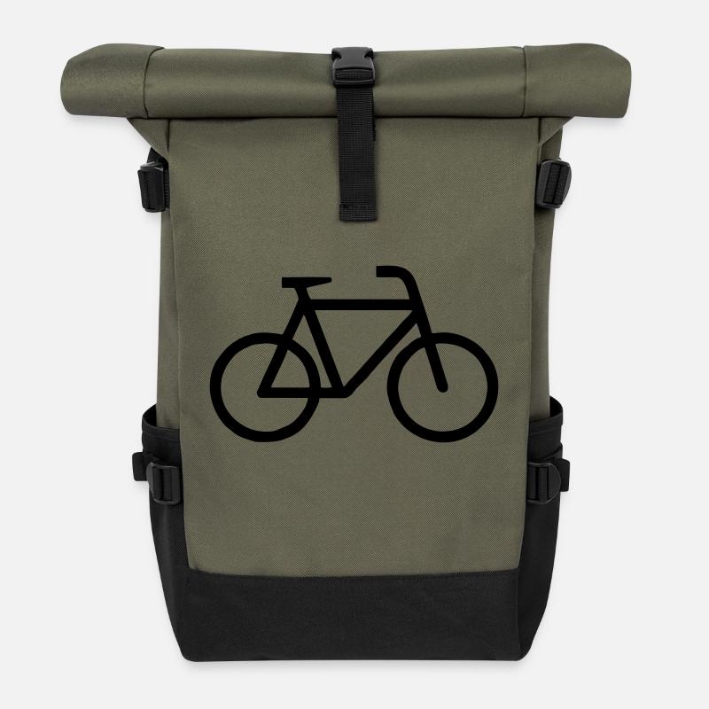 Fahrrad - Rolltop Rucksack - Olive/Schwarz