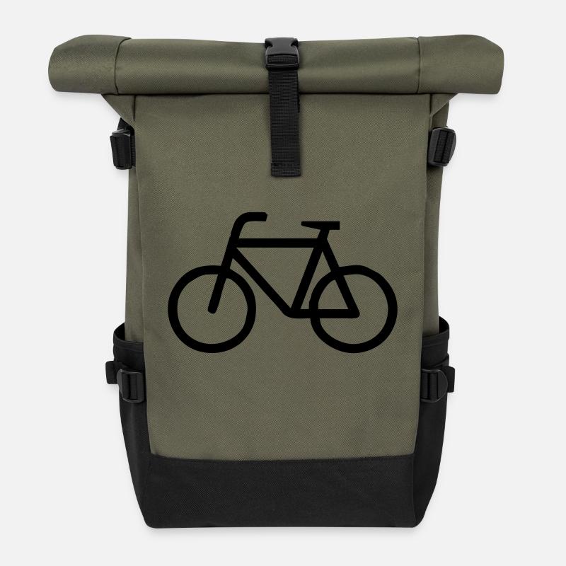 fahrrad - Rolltop Rucksack - Olive/Schwarz