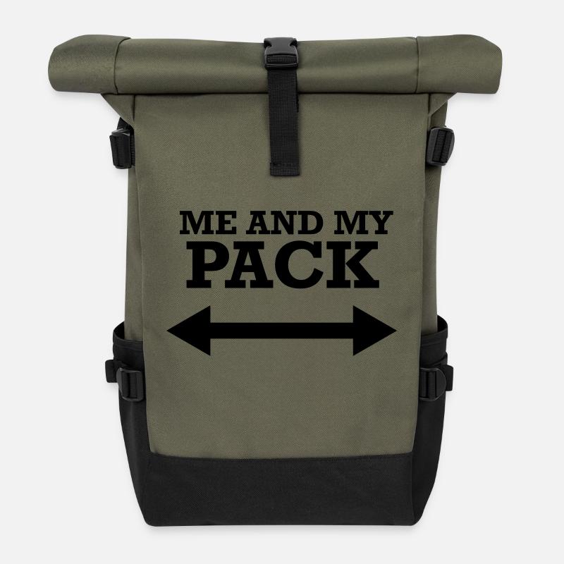Me and my pack - Rolltop Rucksack - Olive/Schwarz