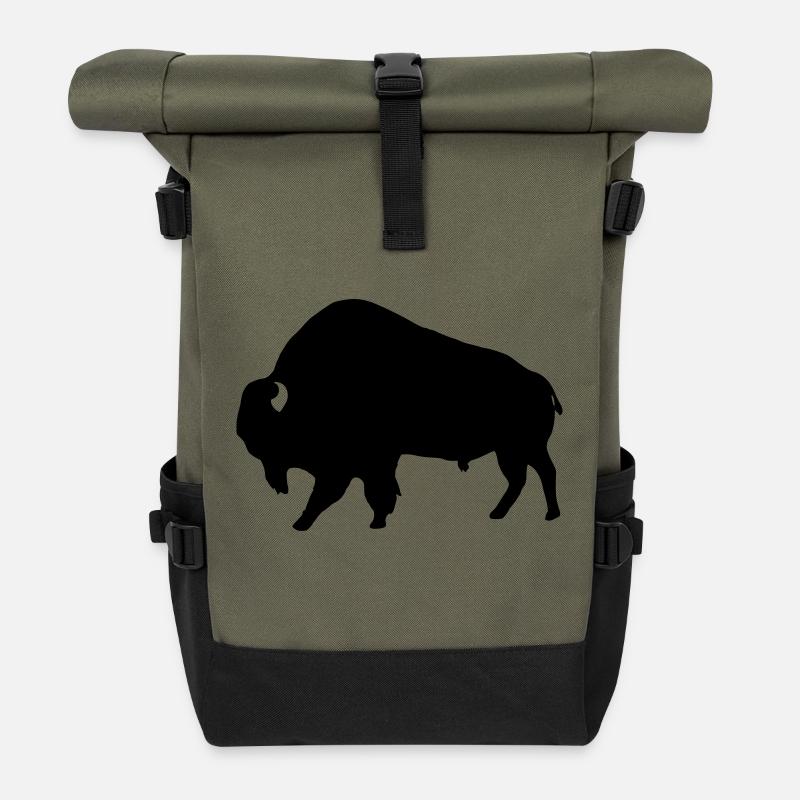 Bison - Rolltop Rucksack - Olive/Schwarz