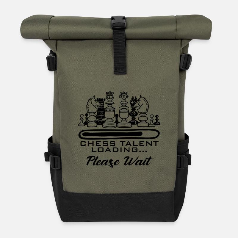 schach - Rolltop Rucksack - Olive/Schwarz