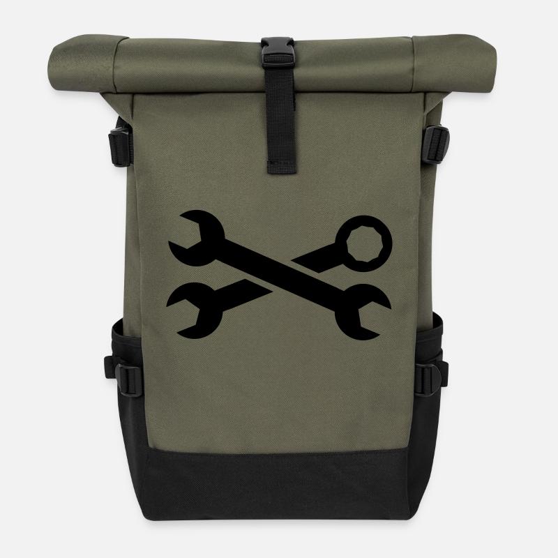 Schraubenschlüssel - Rolltop Rucksack - Olive/Schwarz