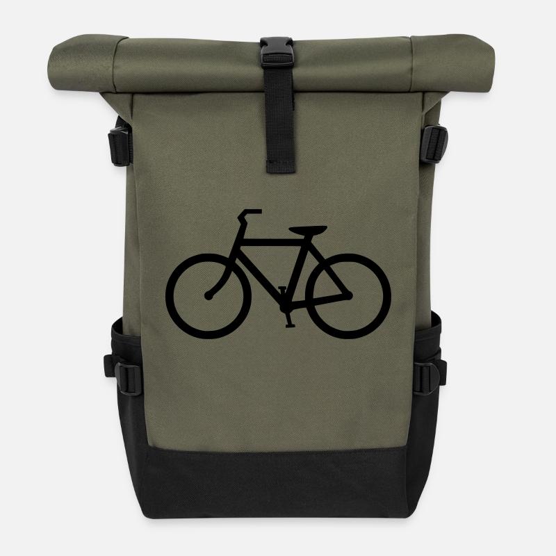 fahrrad - Rolltop Rucksack - Olive/Schwarz